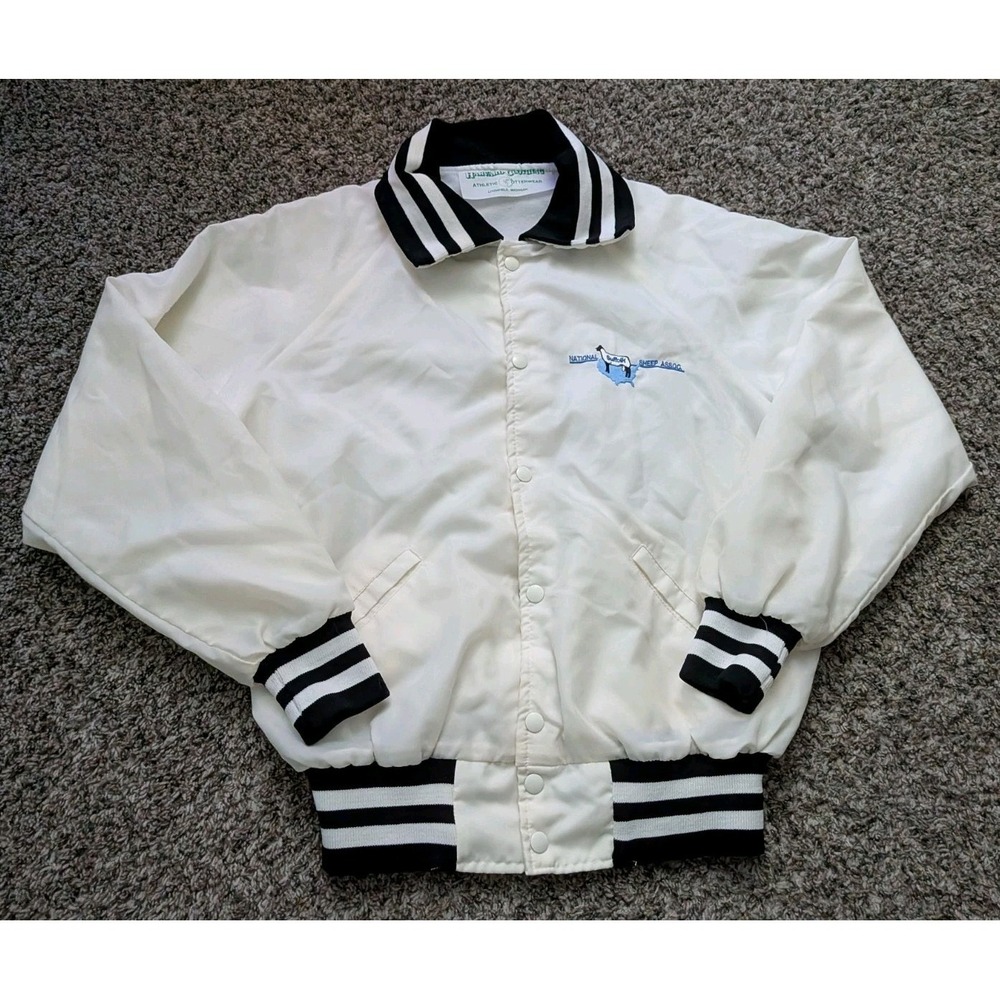 Harvard Clothing Athletic OtterWear Bomber Jacket Sz M Sheep Peggy Hill Cosplay